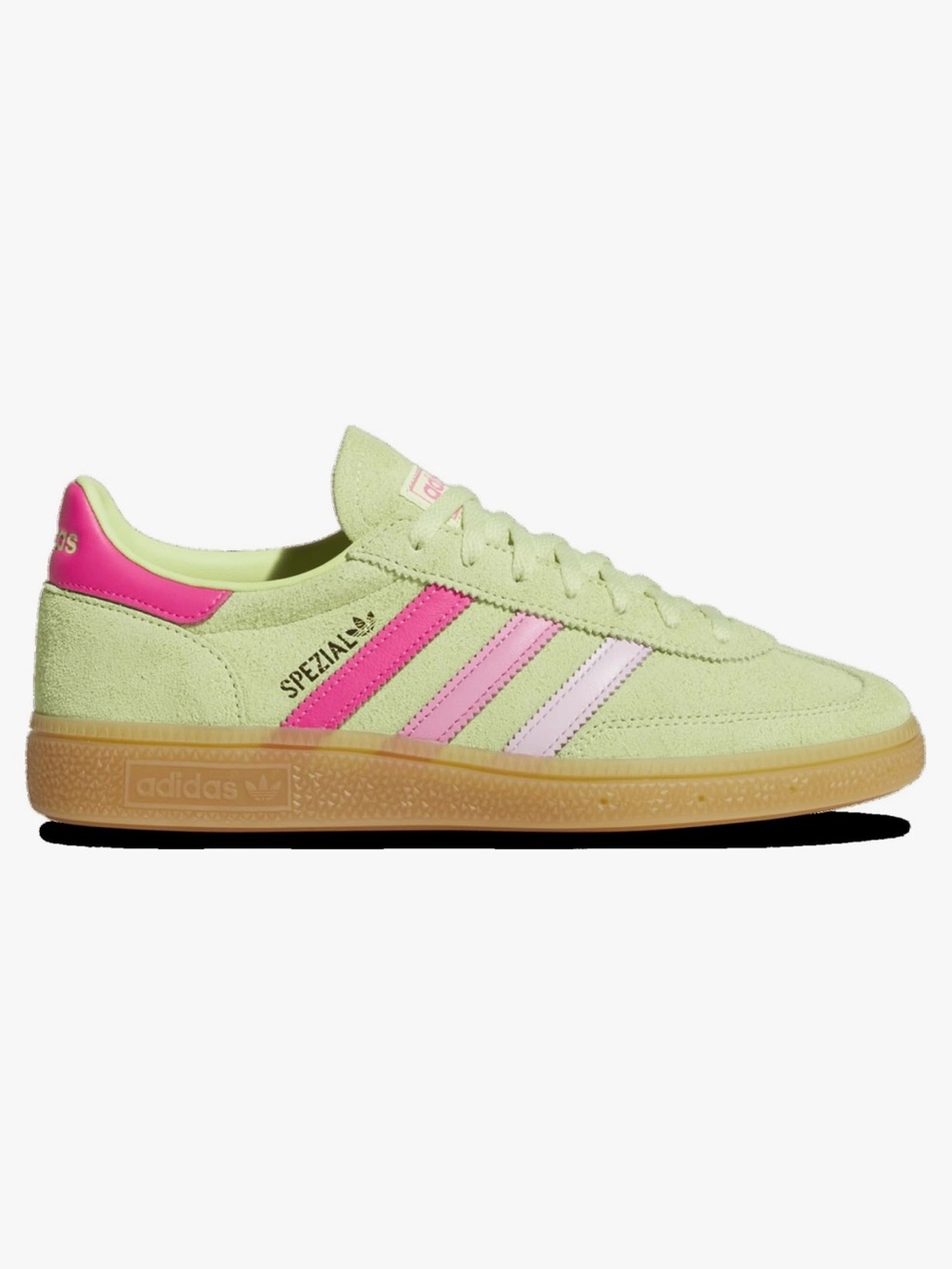 Size 6W / 5Y adidas Originals Handball Spezial Green Pink JP8752